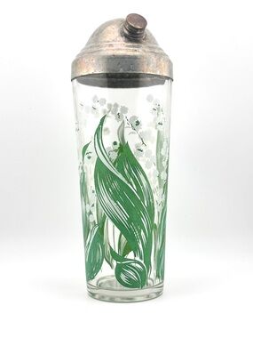 Vintage Hazel Atlas Lily Of The Valley Cocktail Shaker